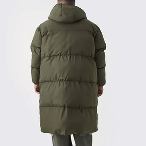 Veste matelassée d'hiver à logo personnalisé, impression intégrale, col montant, fermeture éclair sur le devant, service OEM, veste matelassée décontractée pour homme - Product Image 2