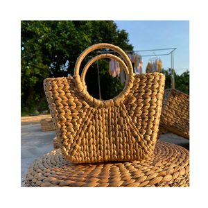 Venta caliente Durable y hermoso estilo de bolsa de jacinto de agua hecho a mano vietnamita para mujeres bolsos de moda 2024 - Product Image 1