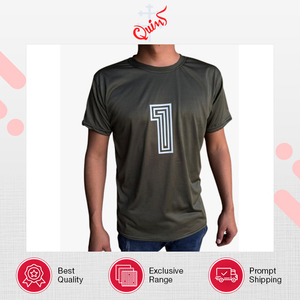 เสื้อยืดคอกลมระบายอากาศสำหรับผู้ชายทำจากไมโครไฟเบอร์โพลีเอสเตอร์แขนปกติดีไซน์ทันสมัย