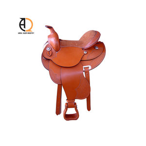 Best Selling High Quality Leather <b>Saddle</b> Western English Horse <b>Saddle</b> Real Leather Horse <b>Saddle</b> - Product Image 1