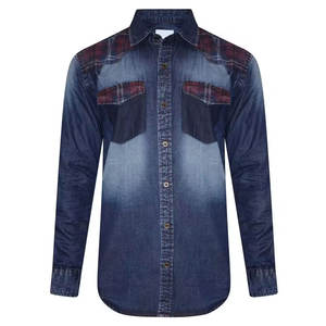 Chemise en jean pour homme, manches longues, décontractée, chemise en jean en coton pour homme, boutonnée, décontractée, chemise en jean classique pour homme - Product Image 1