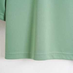 Camiseta Corta Informal de Alta Calidad para Mujer, Personalizable OEM, de Algodón/Fibra de Bambú, Transpirable, de Secado Rápido, Ligera, Lisa, para Fitness - Product Image 3