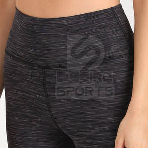 Leggings de yoga tricotés avec logo personnalisé, taille élastique, séchage rapide, respirants, écologiques, sans coutures, vente directe d'usine, vêtements de sport - Product Image 4
