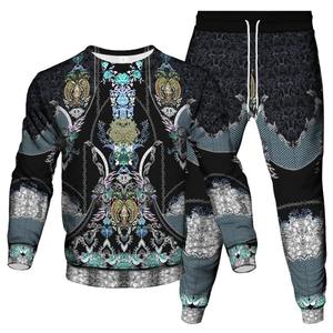 <b>Vintage</b> Style Men Tracksuit Animal Leopard Snake Attorn Print Clothing Suit Male <b>Sweatshirt</b> Pant 2Piece Set - Product Image 1