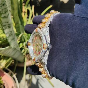 Luxe 41mm Hip Hop Moissanite Glacé Montre VVS Diamant Haute Qualité Mouvement À Quartz 20mm Bande Personnalisé Affaires Mode Verre - Product Image 3