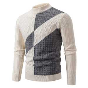 2025 haute qualité hommes rayé décontracté chaud pull haut en tricot pour automne hiver nouveaux vêtements - Product Image 4