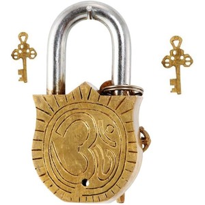 Candado de latón Ganesha de diseño antiguo Cerradura de latón de calidad premium para almacenamiento seguro - Product Image 1