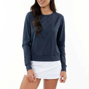 Vente en gros Sweat-shirt à col rond pour femmes Dernière arrivée Sweat-shirt teint uni pour femmes de différentes tailles Sweatshirts respirants pour femmes - Product Image 1