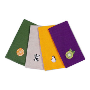 Vente en gros de matériel de nettoyage de cuisine en pur coton torchons à usage quotidien personnalisés avec logo personnalisé - Product Image 1