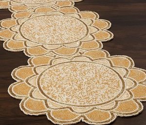 Christmas Decorative and Leaves Design Beaded <b>Runner</b> Placemat <b>Dining</b> <b>Table</b> Fancy Mat Handmade Decorative <b>Runners</b> for Wedding - Product Image 5