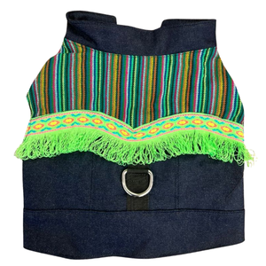 Chaleco Vaquero Clásico con Estampado Floral para Perro, Estilo Mexicano Boho, Chaqueta Étnica para Mascotas, Venta al por Mayor OEM - Product Image 2