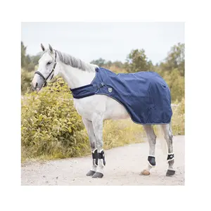 Lichtgewicht Paardendeken Deken Met Fleece Extra Voering Schouderband Zwart Polyester Paard Tapijt