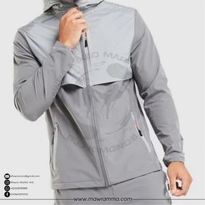 Custom Logo Unisex Breathable Waterproof Windbreaker Jacket High Quality Gym Training Workout Camouflage Patchwork Lightweight - Product Image 3