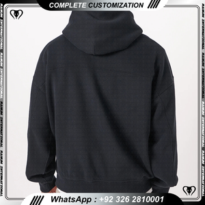 Fabricants de sweat à capuche personnalisé lourd 500 g/m² à épaules tombantes Sweat à capuche vierge 100% coton surdimensionné de haute qualité - Product Image 3