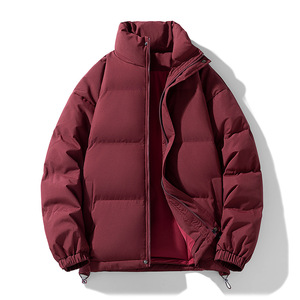 <b>Men's</b> Casual Winter <b>Jacket</b> Solid Oversize Thick Warm Puffer Cotton Coat with Zipper for Cold Seasons Bubble <b>Men's</b> <b>Jackets</b> - Product Image 2