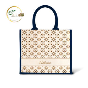 Sacs fourre-tout en fibre de jute naturelle de haute qualité, écologiques, imprimés sur mesure, avec poignées, pour cadeaux promotionnels, mariages et usage quotidien - Product Image 2