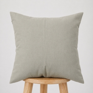 Housse de coussin en toile 100% coton, gris uni, carrée, de qualité supérieure, pour canapé, hôtel, maison - Product Image 5