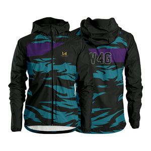 Veste coupe-vent unisexe légère, respirante, à séchage rapide, imperméable, écologique, en nylon, à capuche, décontractée, pour le printemps, pour 4 jeux - Product Image 3