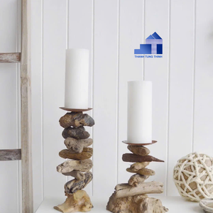 Vente chaude bougeoir bougeoir personnalisé en gros bois flotté décoration de luxe pour servir de décor à la maison Fabriqué au Vietnam - Product Image 6