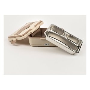 VIVANDIERE Big Beige SC03 60W Food Warmer 1Lt Self-Heating <b>Lunch</b> <b>Box</b> for Girmi New Zealand - Product Image 2