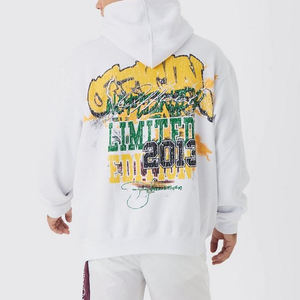 Sudadera con capucha con gráfico personalizado para hombre, ropa de calle de gran tamaño, corte inferior, impresión de pantalla, pintura holgada, algodón con capucha - Product Image 5
