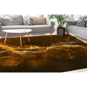 Tapis imprimé doré scintillant - Moderne, tendance, classique, tapis de voiture, tapis d'entrée, tapis en chenille - Product Image 1