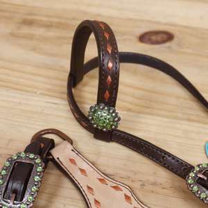 High Quality DD Leather Rawhide Head Stall Breast Collar Reins Western Bridle <b>Set</b> Riding Wholesale Available <b>Equestrian</b> - Product Image 4