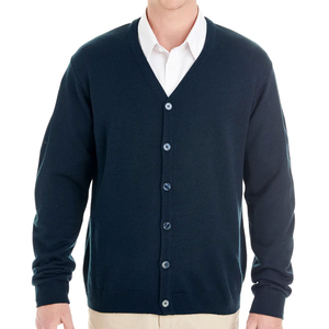 Vente en gros, sur mesure, chandails cardigan pour hommes OEM, mode hiver, col en V, cardigan décontracté, pull élégant en coton tricoté pour hommes - Product Image 4