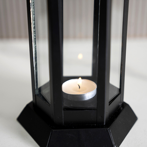 2026 Latest Elegant Black Tall Metal Moroccan <b>Candle</b> <b>Holder</b> <b>Lantern</b> for Ramadan Home Decorations - Product Image 5