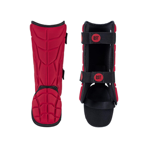 Usine meilleurs tarifs Baseball protège-tibia Protection des jambes confortable Double sangle crochet boucle fermeture respirant tissu Composite - Product Image 1