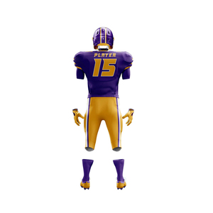 Maillot de football américain élégant pour hommes uniforme rembourré coupe aux épaules maille respirante pro champ tissu solide adhérence jouer tenue de sport - Product Image 3