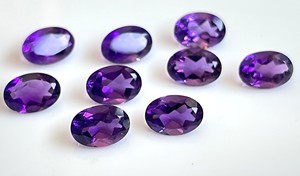 Amatista Natural Oval 5x7mm Corte Facetado-Amatista Púrpura Suelta Calidad Superior - Product Image 2
