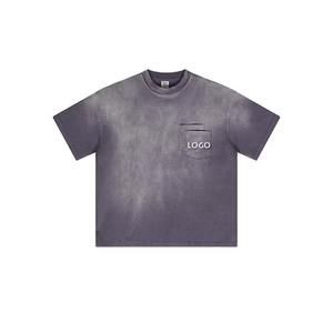 T-shirt Boxy en gros de qualité supérieure-Lavage à l'acide avec des hauts ronds Tee Vêtements pour hommes t-shirts pour hommes Fabriqué au Pakistan - Product Image 3