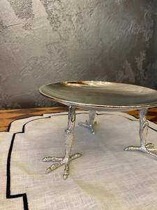 Soporte de pastel de Metal con acabado de plata alemana, decoración de mesa de fiesta de lujo, soporte de exhibición de pastel de Metal - Product Image 2