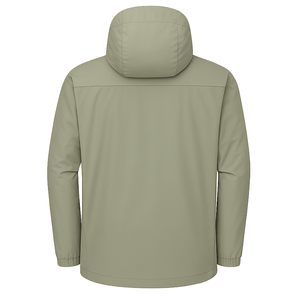 Nouveau 2026 personnalisé hommes automne à capuche matelassé veste imperméable coupe-vent respirant enduit toile tissé tissu sport avant - Product Image 6