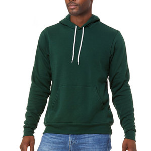 Regular Fit Bella Canvas Mens Sponge Fleece Hoodie 3XL Dusty Blue Bella Canvas 3719 Unisex Poly-Cotton Fleece Pullover Hoodies - Product Image 4