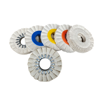 Prix usine Machine automatique lancer vent tissu roue coton polissage roue pli Air aile roue