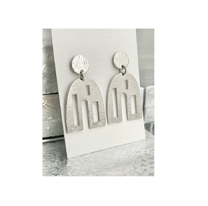 2024 September Latest Two Metal Fulani stylish <b>artificial</b> <b>stone</b> stud earring Jewelry Small Square Texture Geometrically Earrings - Product Image 6