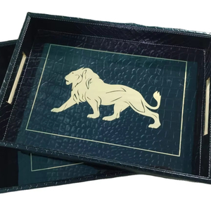 Plateaux de service en bois à un niveau pour la décoration de la maison de la cuisine Vaisselle Stockage des boissons-Design élégant pour les restaurants Hôtels Living - Product Image 1