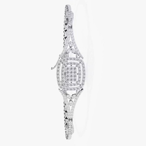 กำไลข้อมือเงิน VVS Moissanite ชุบเงิน925สีขาวฮิปฮอปสำหรับผู้หญิง - Product Image 6