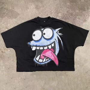 Haute qualité surdimensionné lourd unisexe coton DTG personnalisé t-shirt fabricants Boxy Streetwear t-shirts recadrée hommes t-shirts - Product Image 6