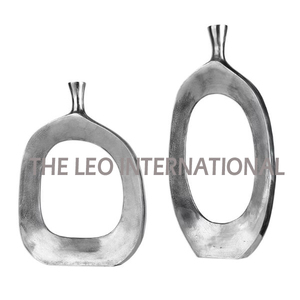 Accesorios de Decoración para el Hogar, Florero de Aluminio Personalizado, Acabado Gris, Forma Geométrica, Precio Económico - Product Image 2