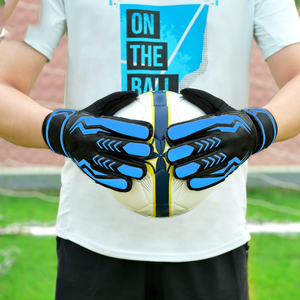 Gants de gardien de but de football professionnel en gros cuir rembourré respirant personnalisé poignée durable antidérapante avec fermeture à crochet - Product Image 5