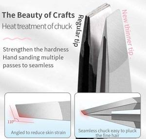 ที่หนีบคิ้วสเตนเลสบางเฉียบกำจัดขนได้อย่างง่ายดายปลายโค้ง - Product Image 2