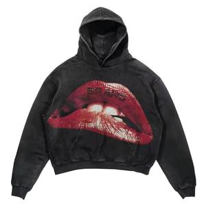 Sudadera corta cuadrada de primera calidad para hombre, ropa de calle transpirable, Sudadera con capucha y logotipo bordado personalizado para el invierno - Product Image 4