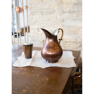 Jarra de cobre hecha a mano de 2 litros, jarra de cobre vintage, olla de cobre única, Decoración de cocina de cobre - Product Image 5