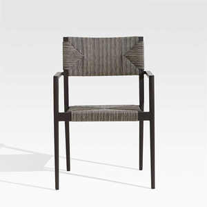Modern Design <b>Dining</b> <b>Chair</b> with Aluminum Frame and Woven Synthetic <b>Rattan</b> Seat & Backrest for Apartment Indoor & Outdoor Use - Product Image 2