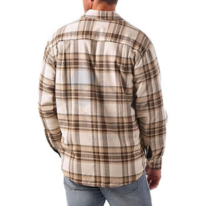 <b>Mens</b> Long Sleeve <b>Sherpa</b> Lined Shirt Jacket Warm <b>Fleece</b> Insulated Button Up Winter Shacket for Casual Outdoor Wear Birch - Product Image 2