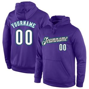 Sudadera con capucha Custom Stitched Purple White-Aqua Sports - Product Image 1