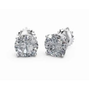 Pendientes Solitarios Eternity Of Brilliance, Oro de 9 KT, 14 KT, 18 KT, Corte Redondo, Joyería Cultivada en Laboratorio, Venta al por Mayor, OEM, Exportación B2B - Product Image 4